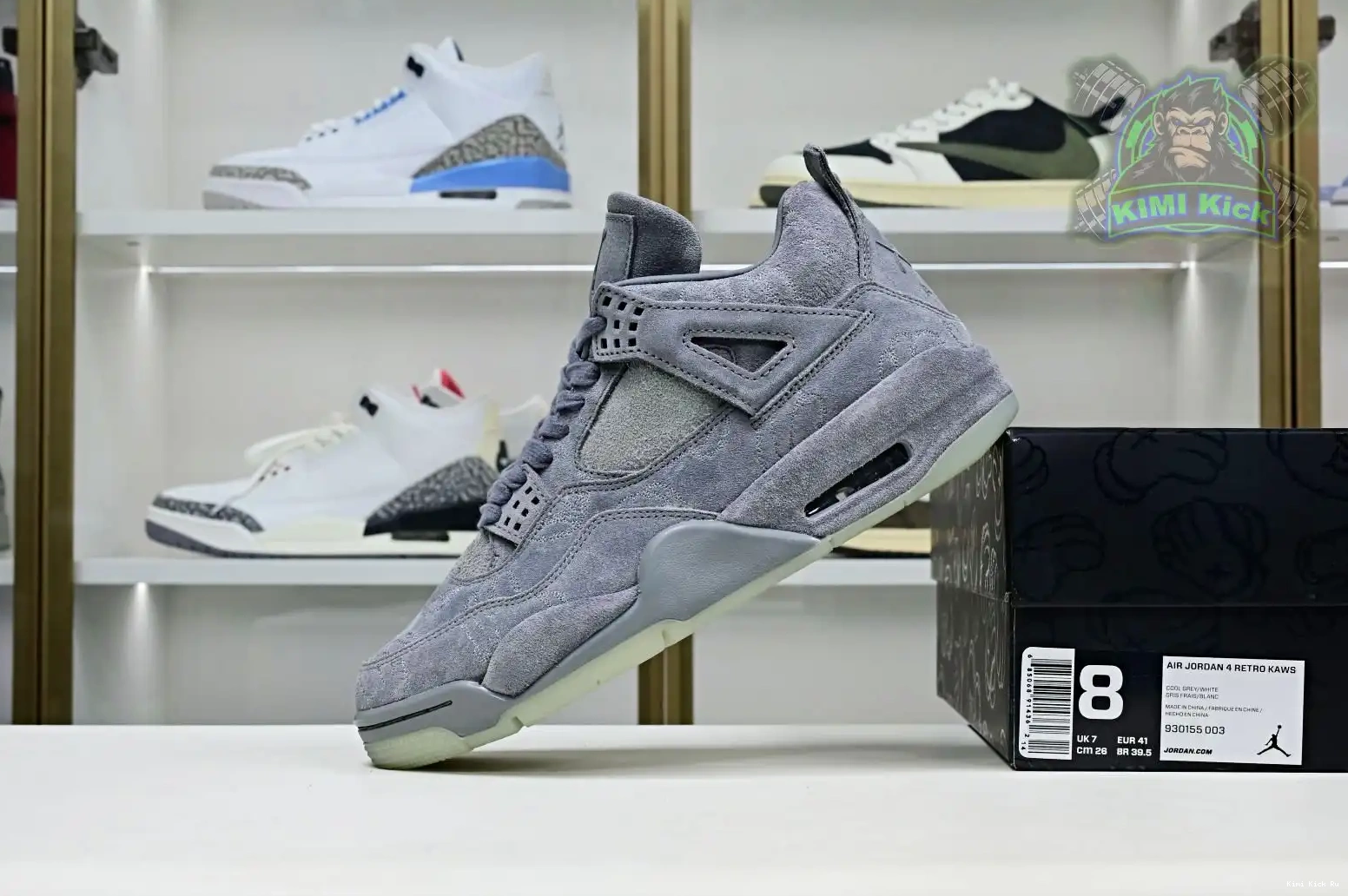 Kimikick retro Jordan kaws Air Jordan 4 0820